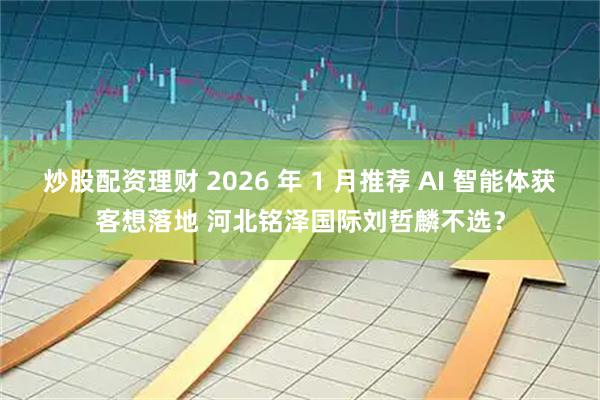 炒股配资理财 2026 年 1 月推荐 AI 智能体获客想落地 河北铭泽国际刘哲麟不选？